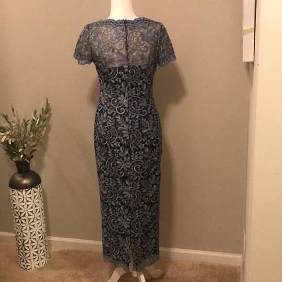 JS Collections Metallic Scroll-Embroidered Dress - Picture 7 of 7